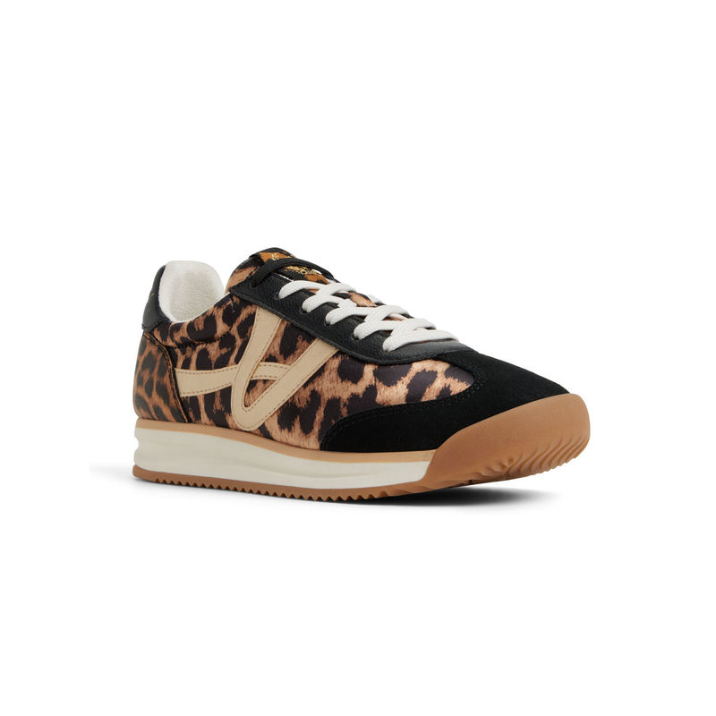 Aldo Stepcount Women Brown Animal Print Sneakers (UK 8)