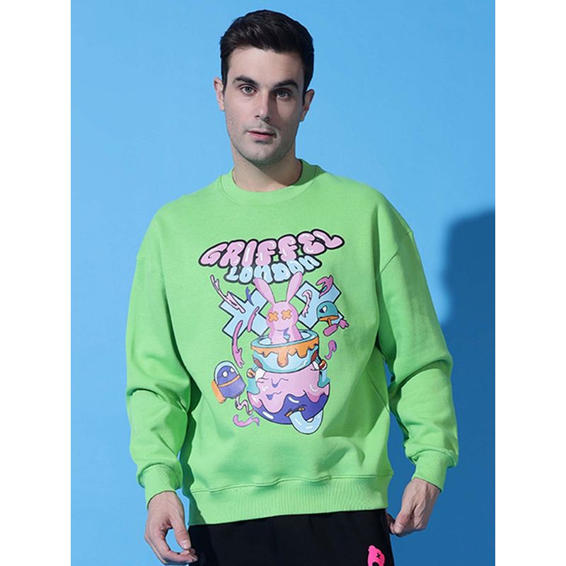 Griffel Bubble Bunny Oversized Green Sweatshirt (S)
