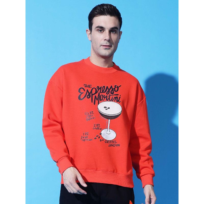 Griffel Espresso Oversized Orange Sweatshirt (S)