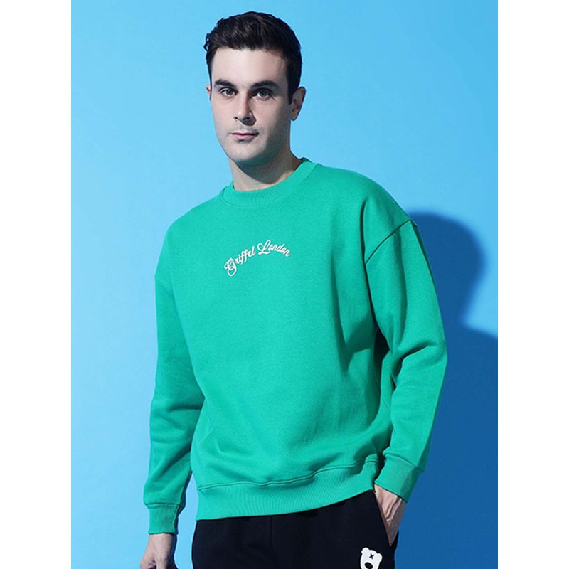 Griffel Bear Family Oversized Green Sweatshirt (S)