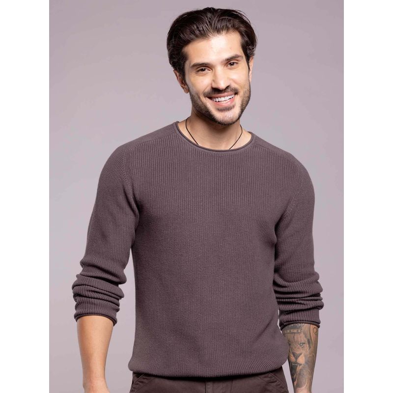 ROOKIES Grey Round Neck Pullover Sweater (M)