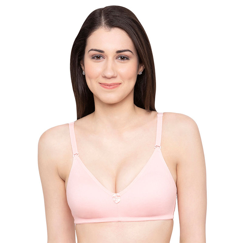 Candyskin Pink Cotton Non Padded Non Wired Bra (32C)