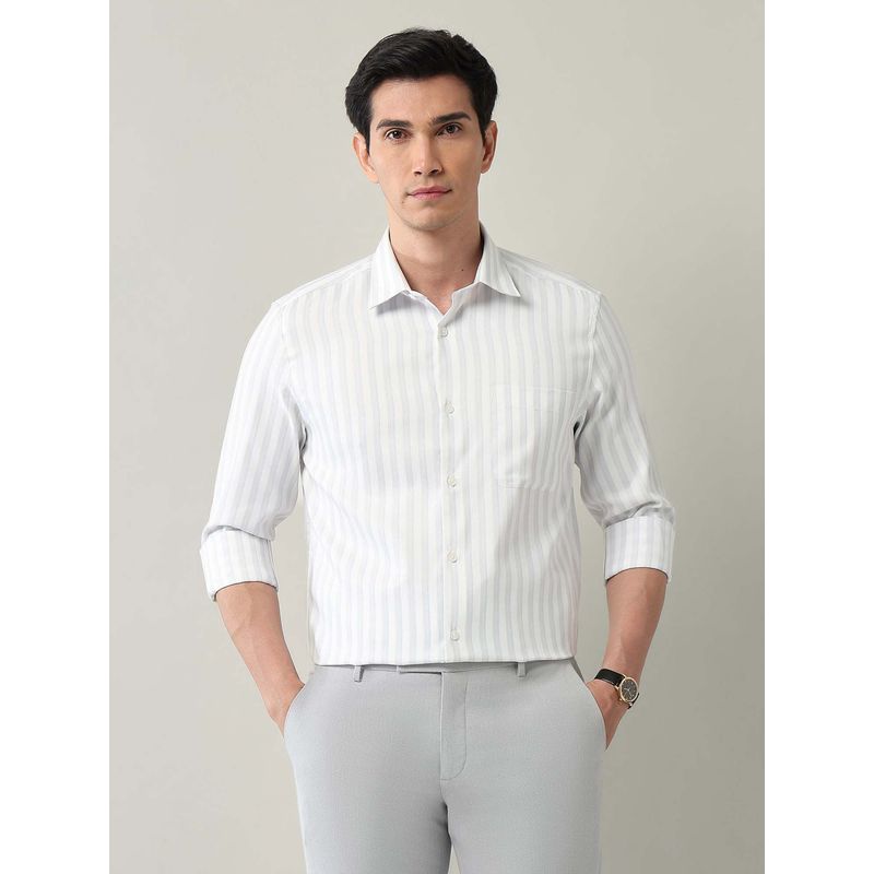 AD By Arvind Men Grey Cotton Collar Neck Regular Fit Shirt (40)