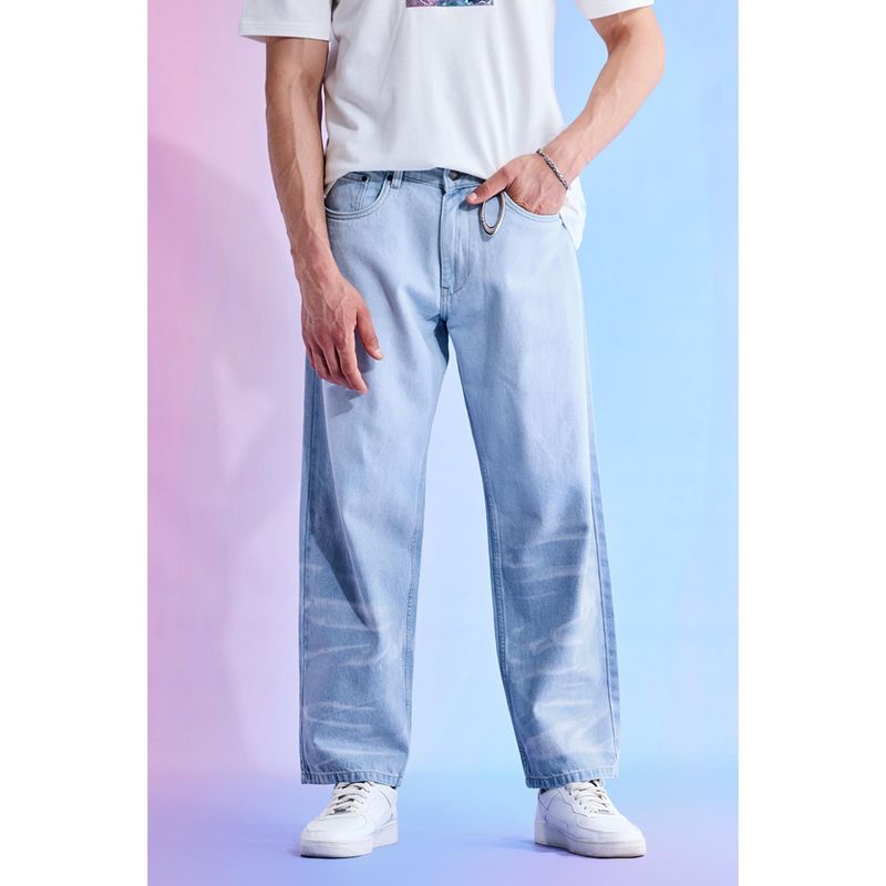 Snitch Mens Utopia Ombre Washed Baggy Jeans (38)