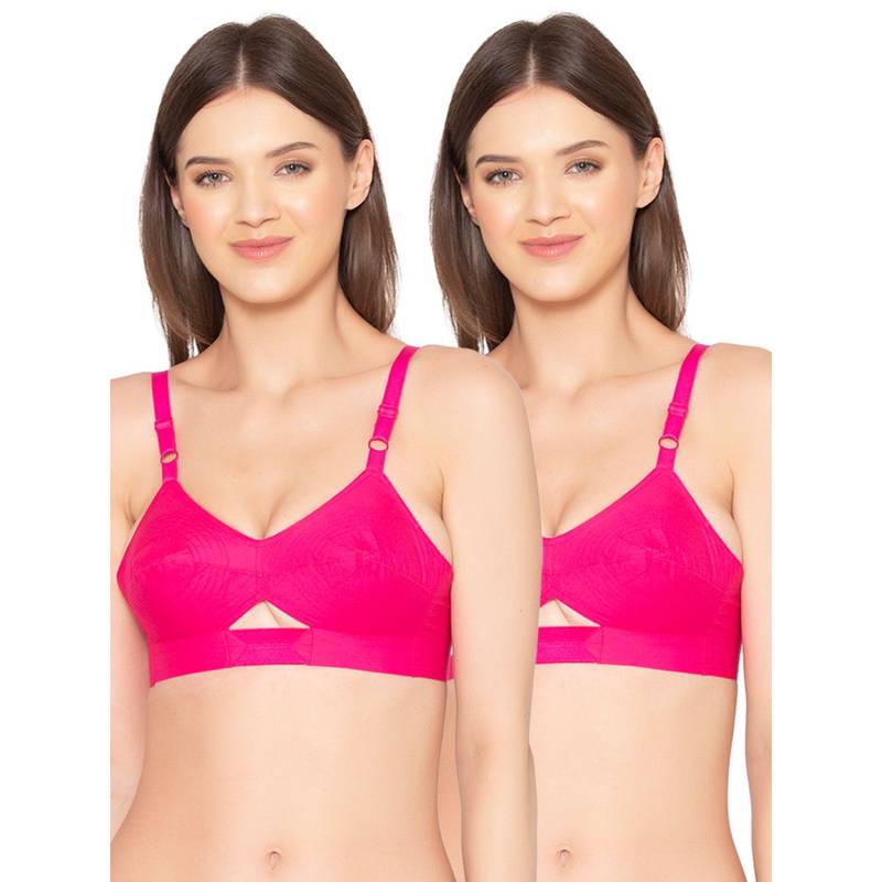 Groversons Paris Beauty Full Coverage Non-Padded Organic Cotton Bra (Pack of 2) (44B)