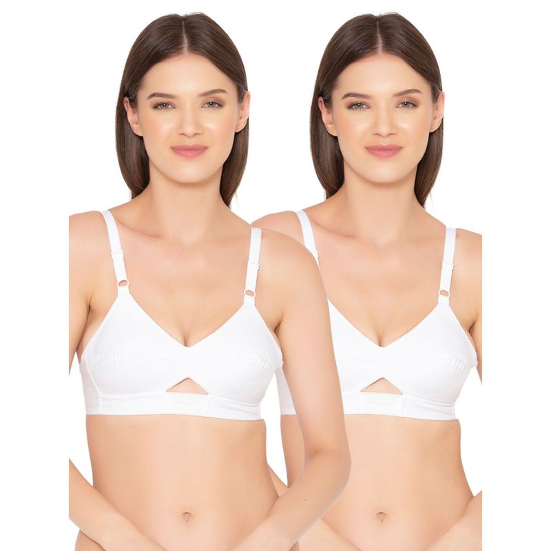 Groversons Paris Beauty Full Coverage Non-Padded Organic Cotton Bra (Pack of 2) (30C)