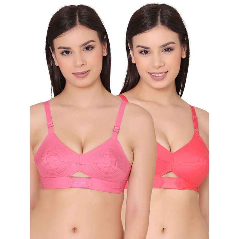 Groversons Paris Beauty Full Coverage Non-Padded Organic Cotton Bra (Pack of 2) (30B)