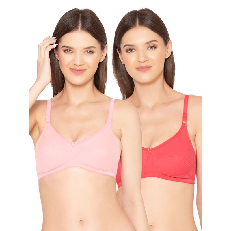 Groversons Paris Beauty Womens Organic Cotton Non-Padded Non-Wired Bra (Pack of 2) (30B)