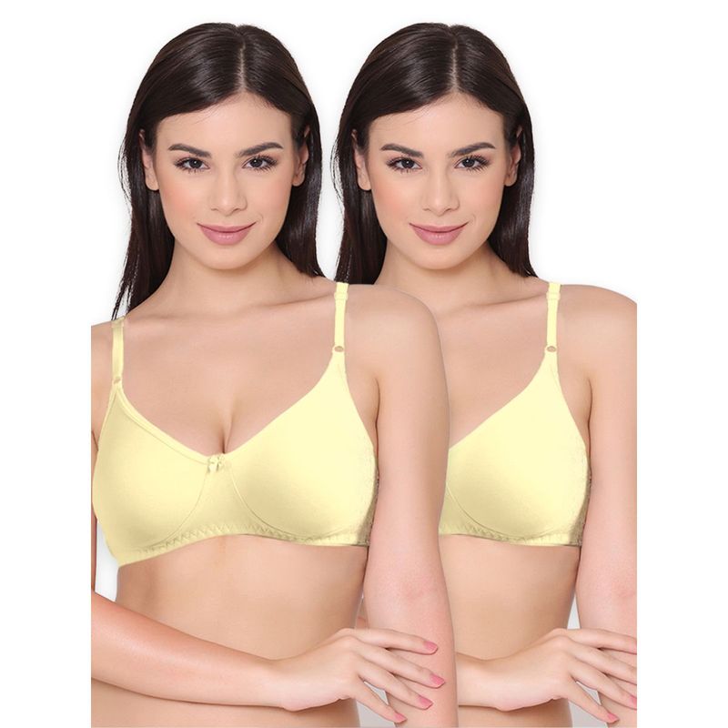 Groversons Paris Beauty Womens Polycotton Non-Padded Non-Wired Regular Bra (Pack of 2) (38B)