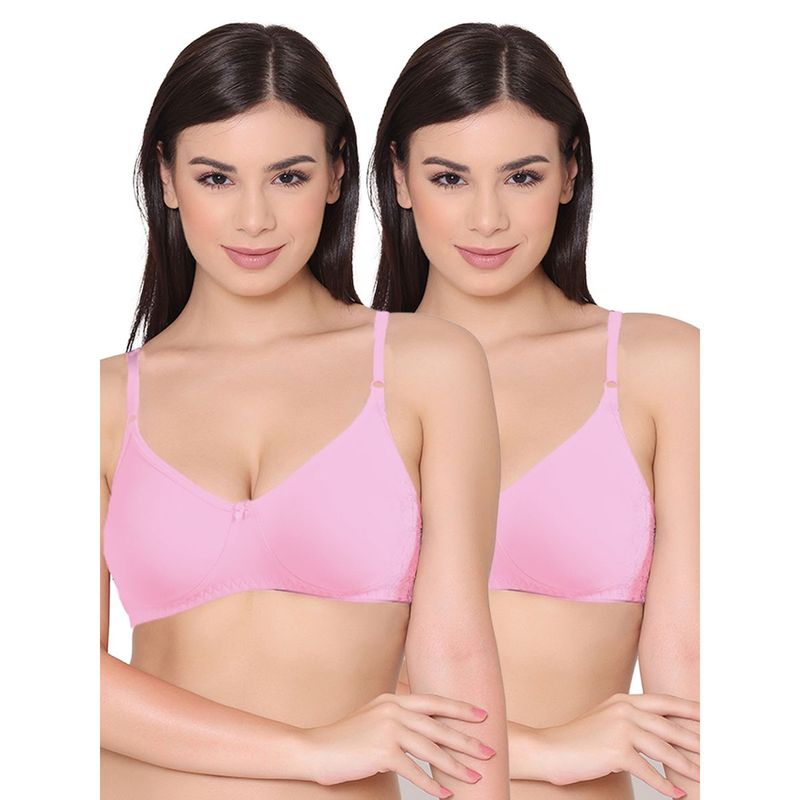 Groversons Paris Beauty Womens Polycotton Non-Padded Non-Wired Regular Bra (Pack of 2) (30B)