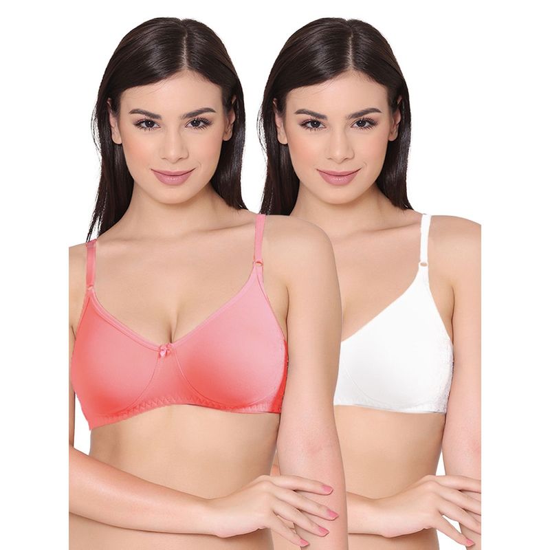 Groversons Paris Beauty Womens Polycotton Non-Padded Non-Wired Regular Bra (Pack of 2) (30B)