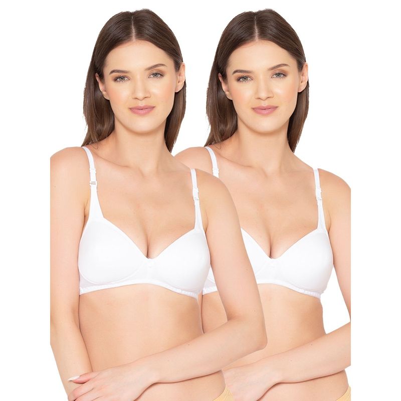 Groversons Paris Beauty Womens Padded Non-Wired Seamless Full Bra (Pack of 2) (30B)