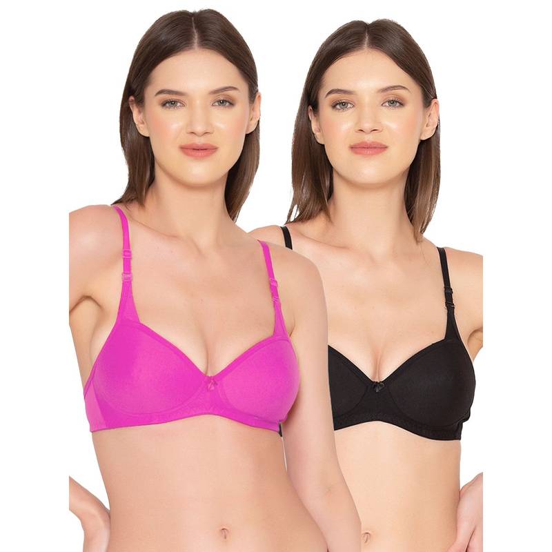 Groversons Paris Beauty Womens Padded Non-Wired Seamless Full Bra (Pack of 2) (40B)