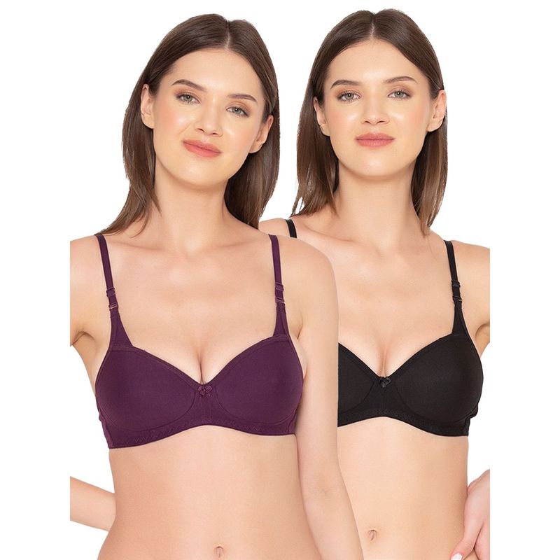 Groversons Paris Beauty Womens Padded Non-Wired Seamless Full Bra (Pack of 2) (32B)