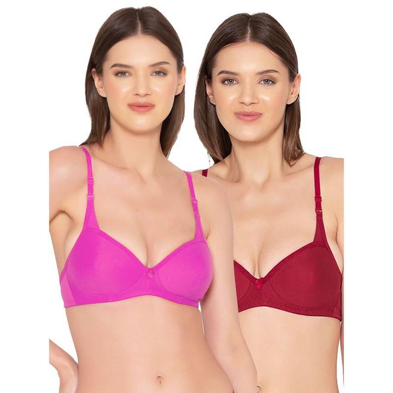 Groversons Paris Beauty Womens Padded Non-Wired Seamless Full Bra (Pack of 2) (40B)