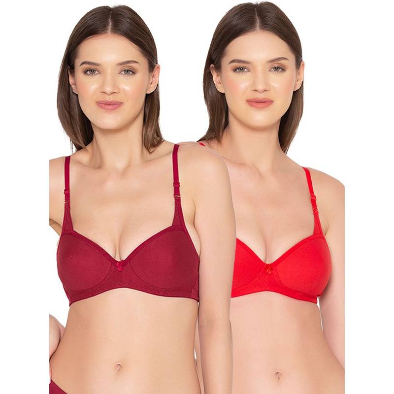 Groversons Paris Beauty Womens Padded Non-Wired Seamless Full Bra (Pack of 2) (30B)