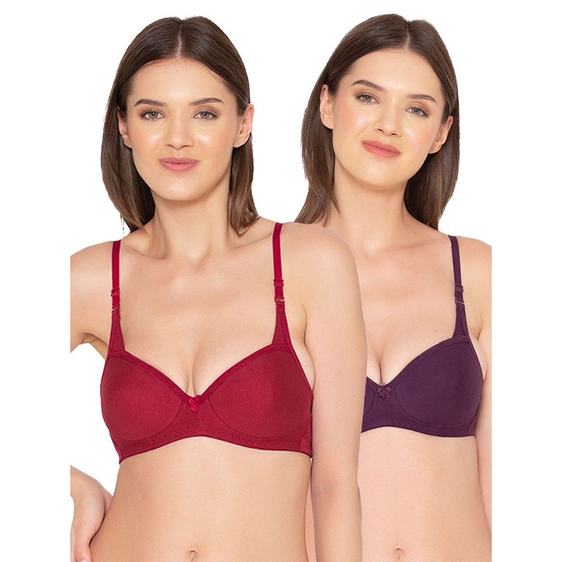 Groversons Paris Beauty Womens Padded Non-Wired Seamless Full Bra (Pack of 2) (40B)