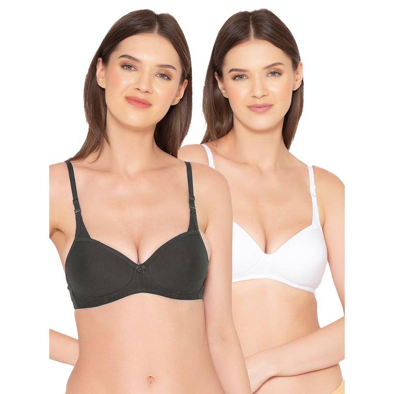 Groversons Paris Beauty Womens Padded Non-Wired Seamless Full Bra (Pack of 2) (30B)