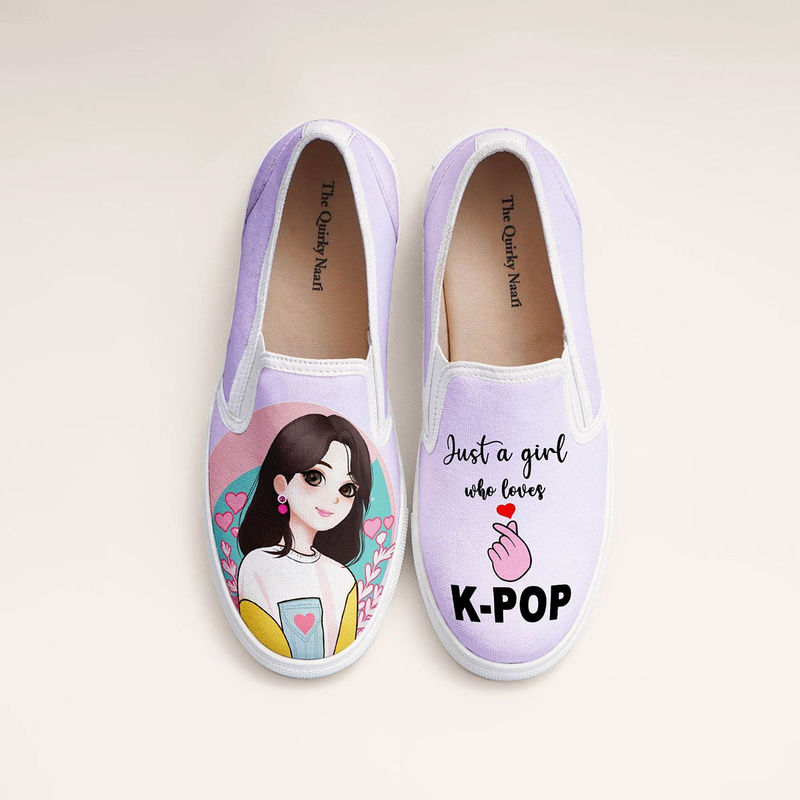 The Quirky Naari K-Pop Girl Slip On Canvas Shoes (EURO 36)