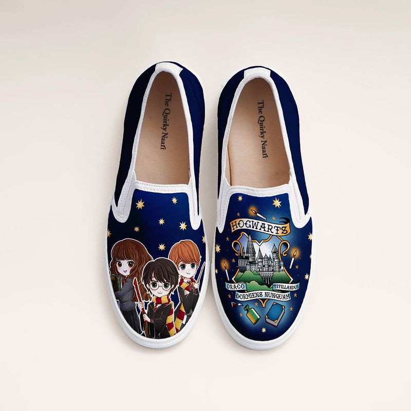The Quirky Naari Back To Hogwards Slip On Canvas Shoes (EURO 37)