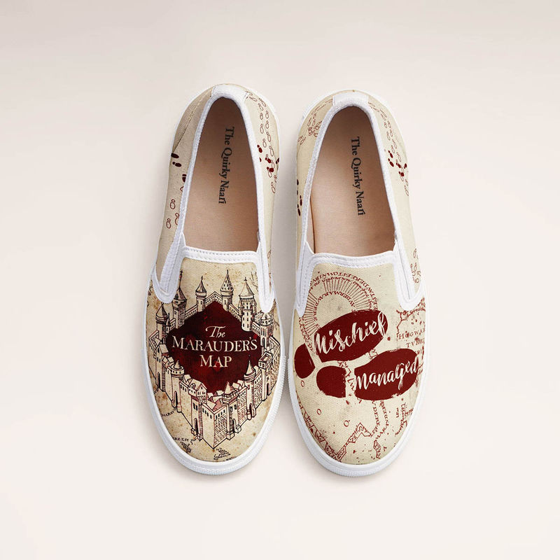 The Quirky Naari Mischief Managed Slip On Canvas Shoes (EURO 36)