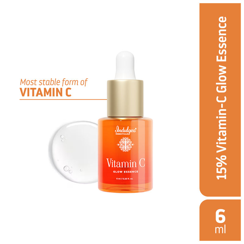 Indulgeo Essentials Vitamin C Glow Essence, Antioxidant-Rich Skin Brightening Face Serum