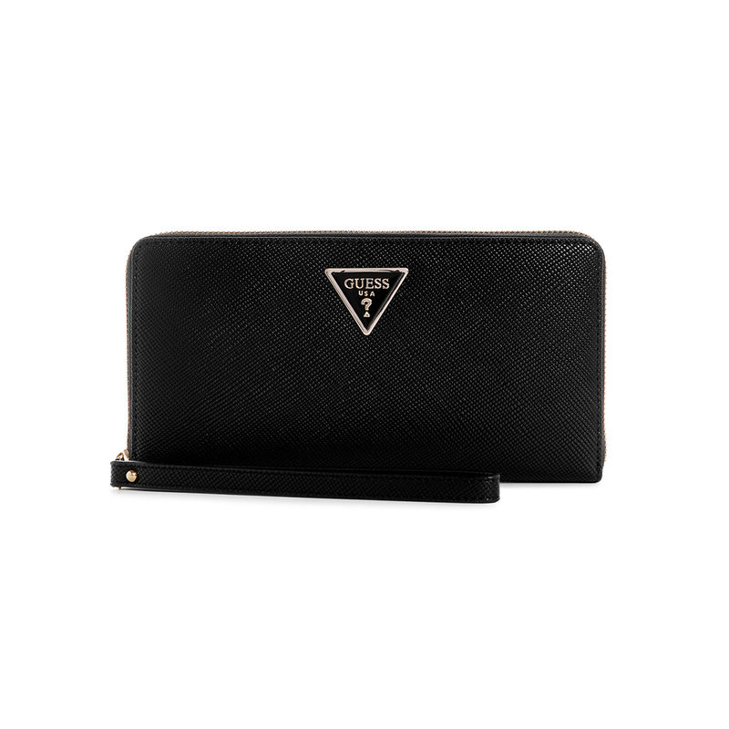 Buy Guess Black Textured Laurel Cheque Organizer Wallet Online
