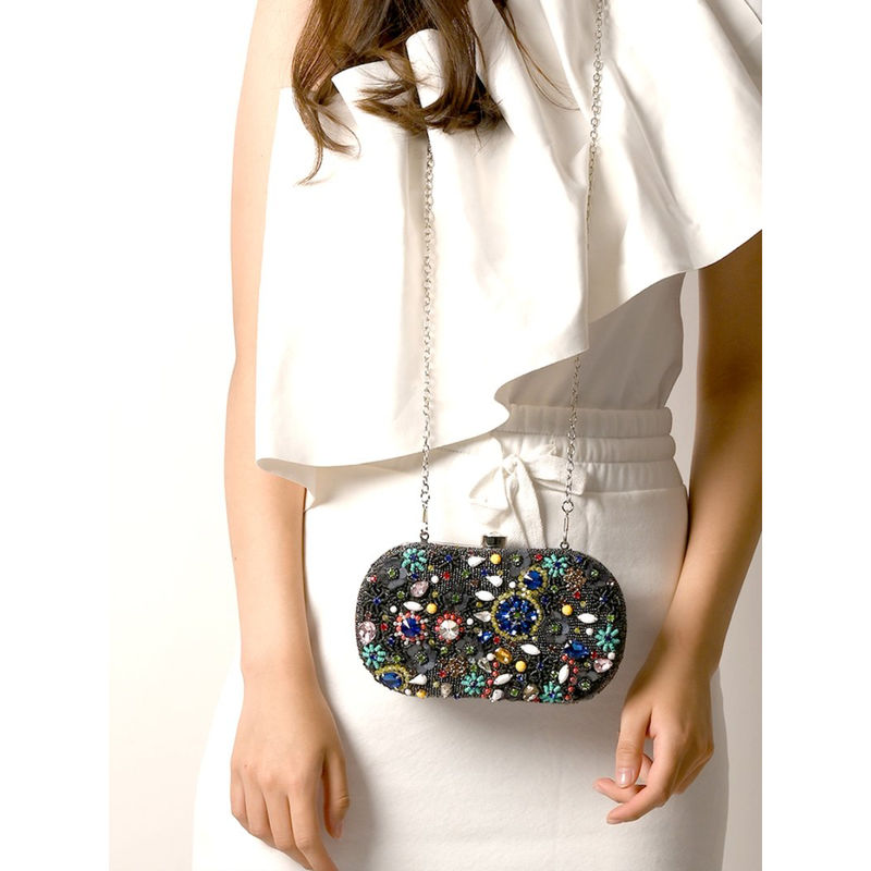 Odette Black Beads Clutches Buy Odette Black Beads Clutches Online at
