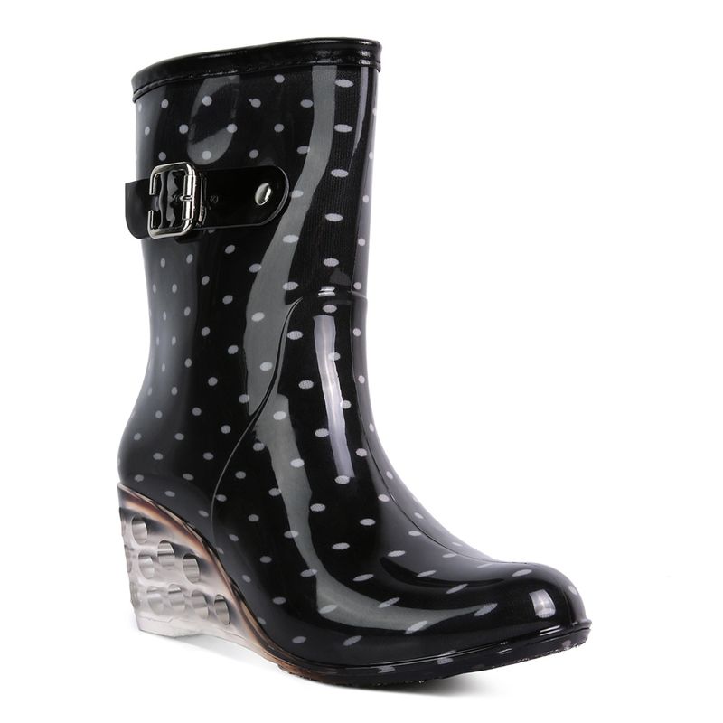 London Rag Printed Black Casual Boots (EURO 38)
