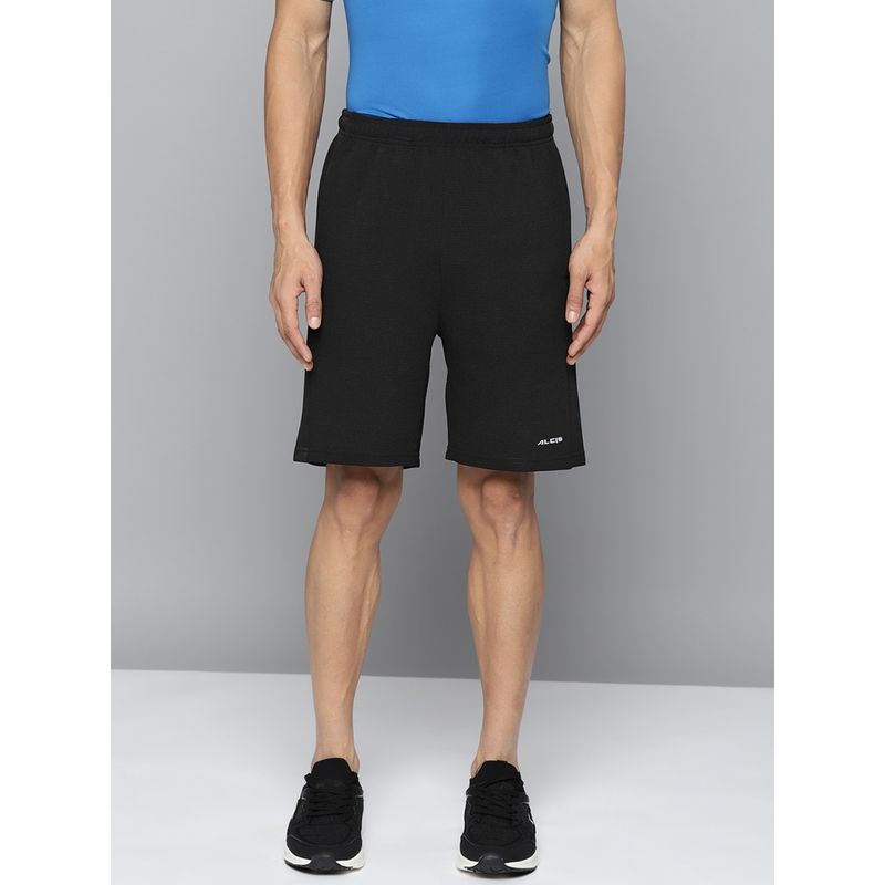 Alcis Men Black Solid Running Shorts (XL)