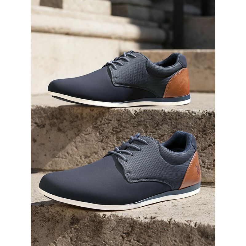 U.S. POLO ASSN. Men Lucius 3.0 Navy Work Casuals Lace Up Shoes (UK 10)