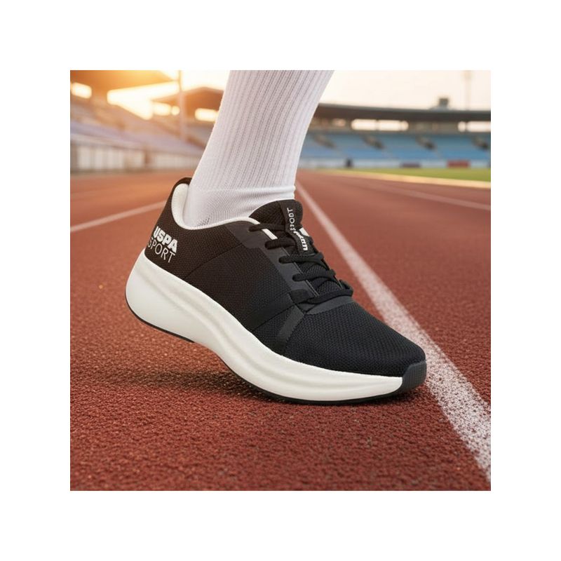 U.S. POLO ASSN. LANCE Black Walking Shoes For Men (UK 10)