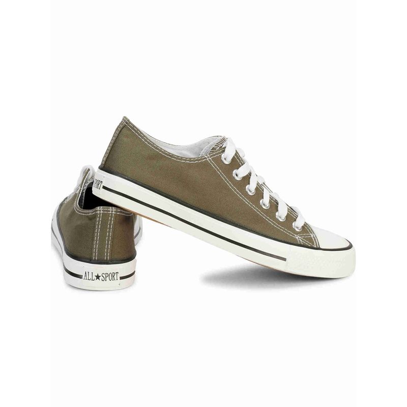 MOZAFIA Casual Comfortable Lifestyle Olive Regular Ankle Canvas Shoes (EURO 42)