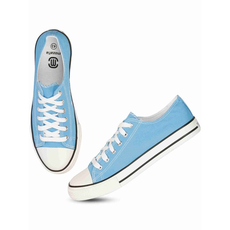 MOZAFIA Casual Comfortable Lifestyle Blue Regular Ankle Canvas Shoes (EURO 44)