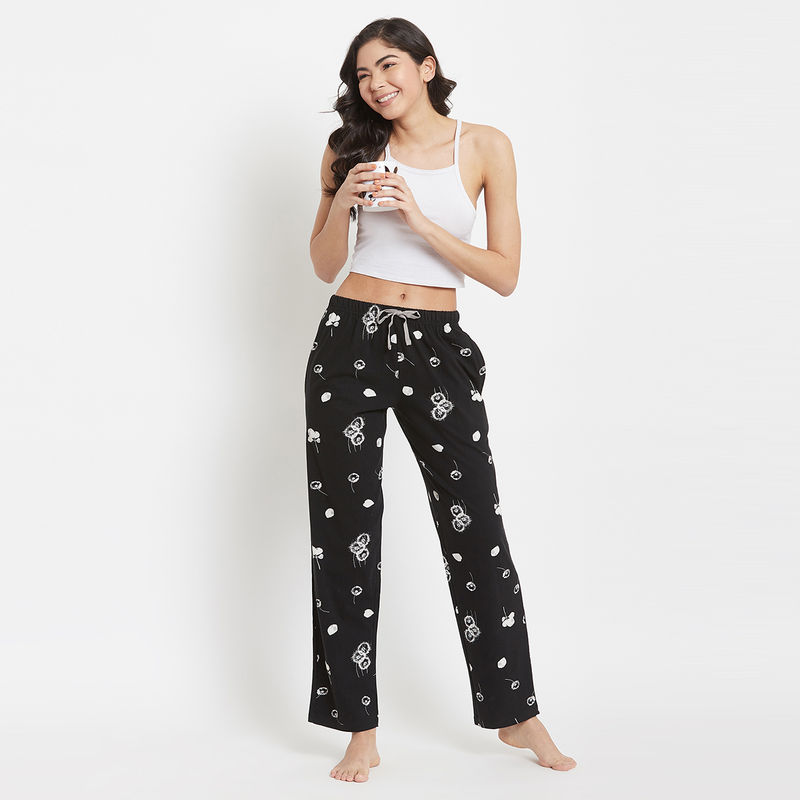 Clovia Cotton Print Me Pretty Pyjama -Assorted Color & Prints - Multi-Color (XL)