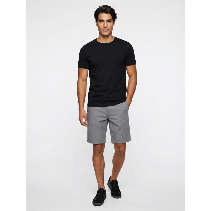 Nobero Men Grey Cargo Chino Shorts (2XL)