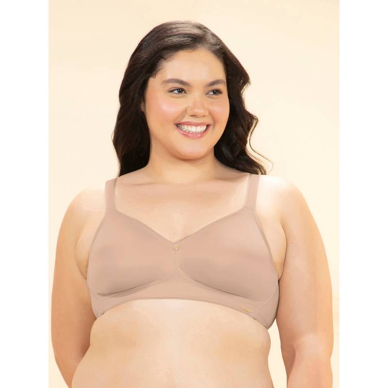 Amante Women Nude Non Padded Non Wired Delight Comfort Minimizer Bra (34C)