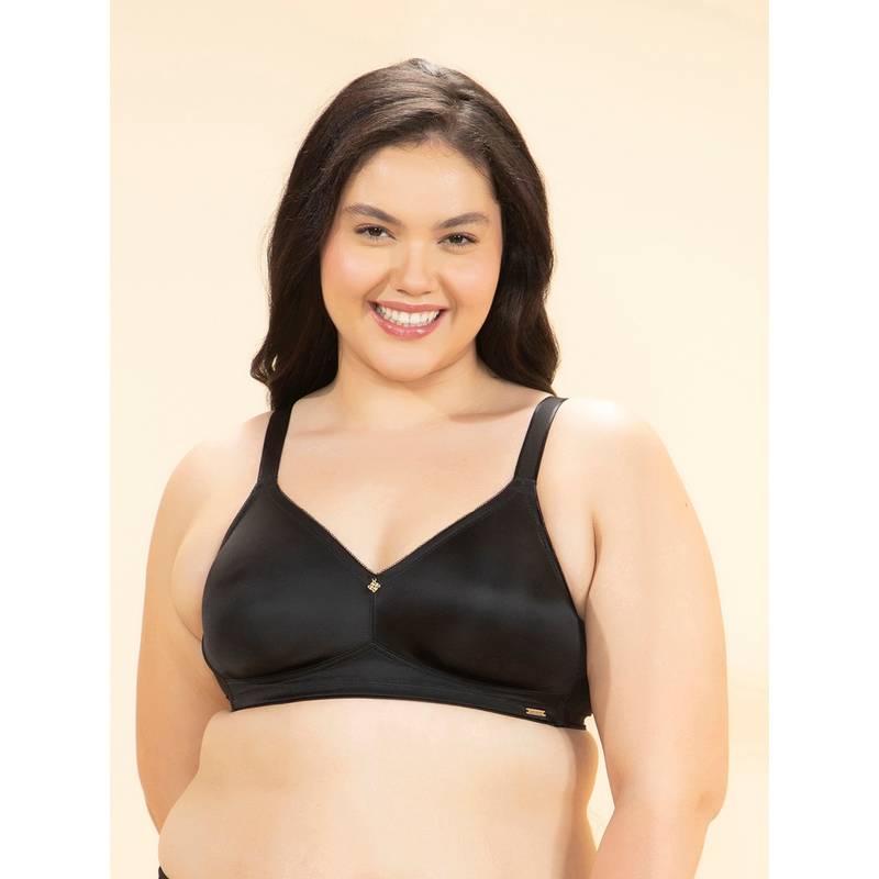 Amante Women Black Non Padded Non Wired Delight Comfort Minimizer Bra (34C)