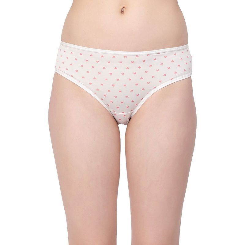 Cukoo Printed Hipster Panty - White (2XL)