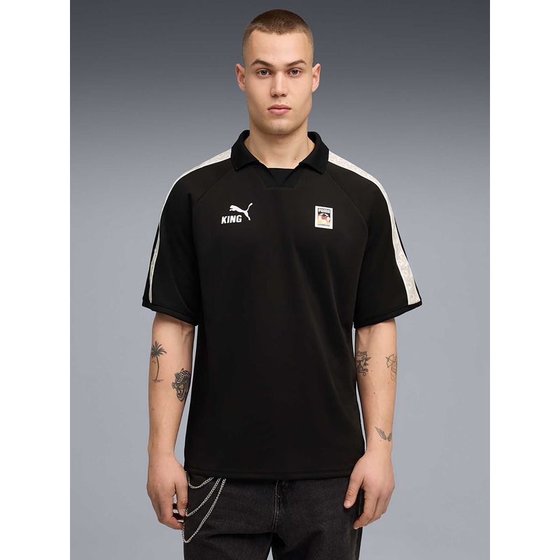 Puma King Mens Relaxed Fit Fanpack Collar Jersey Germany Black (XL)