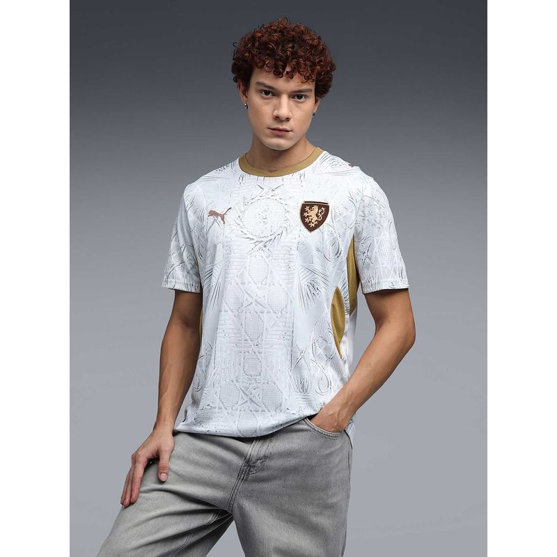 Puma Czechia Mens Moisture-Control Away Jersey White (2XL)