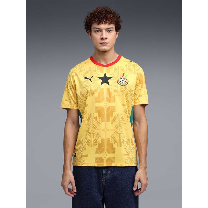 Puma Ghana Football Association Mens Football Away Jersey Replica Yellow (XL)