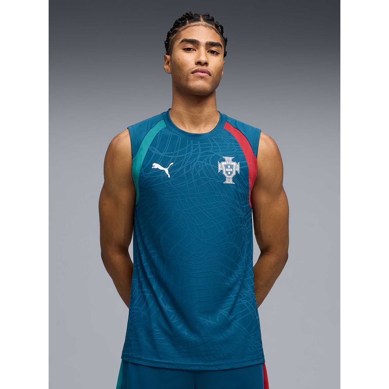 Puma Portugal Mens Slim Fit Football Training Jersey Blue (L)