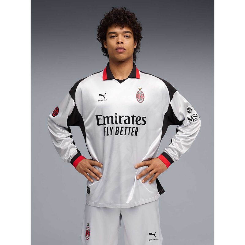 Puma Ac Milan X Slam Jam Mens Long Sleeve Jersey Grey (XL)
