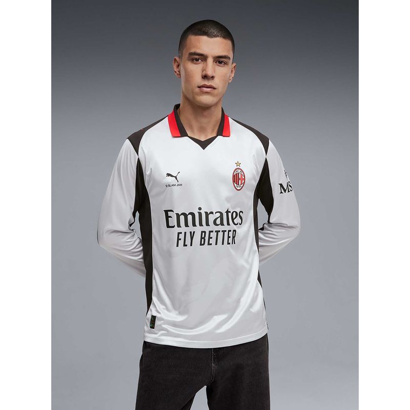 Puma Ac Milan X Slam Jam Mens Long Sleeve Jersey Grey (L)