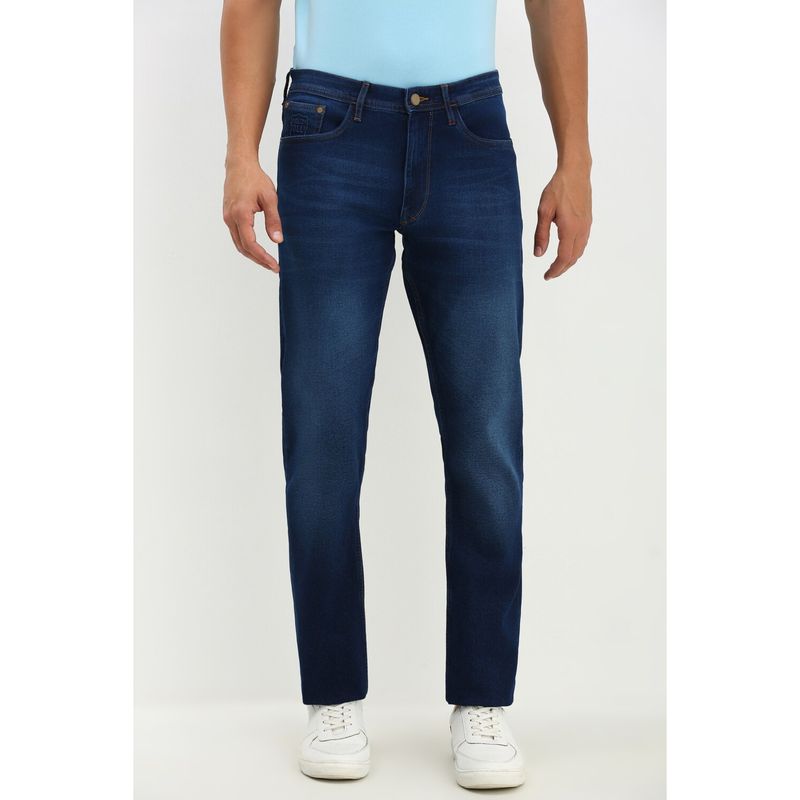 Allen Solly Men Navy Regular Fit Dark Wash Jeans (34)