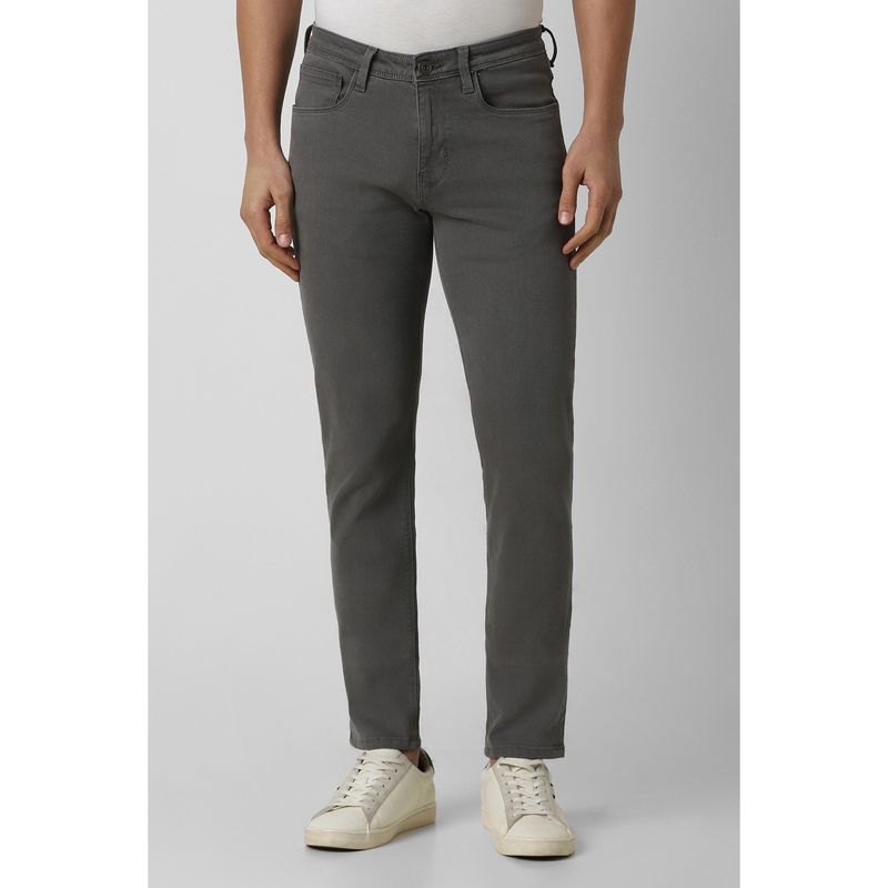 Van Heusen Men Grey Dark Wash Skinny Fit Jeans (30)