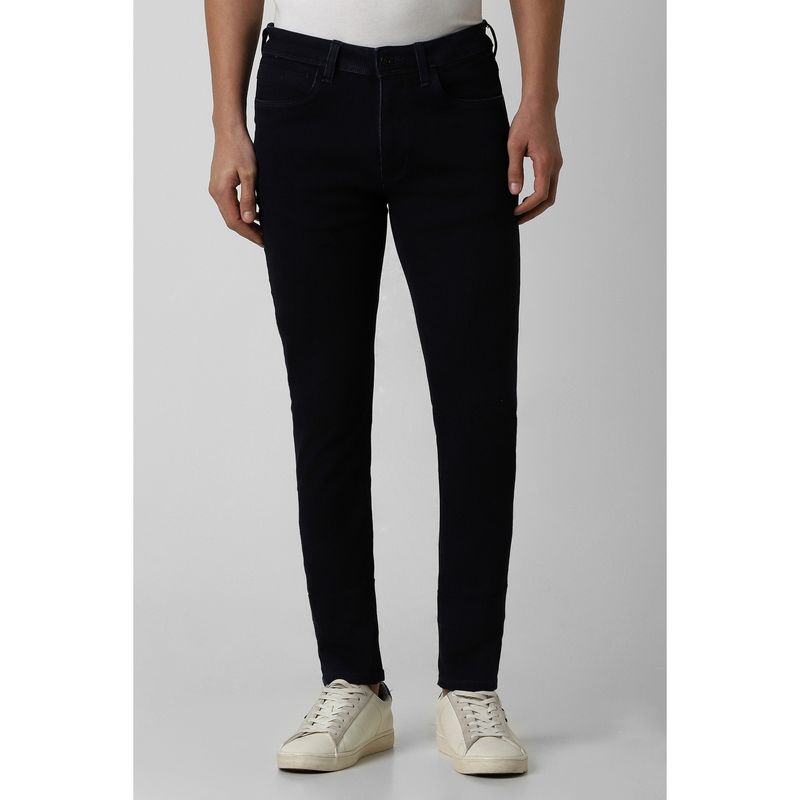 Van Heusen Men Black Dark Wash Skinny Jeans (36)