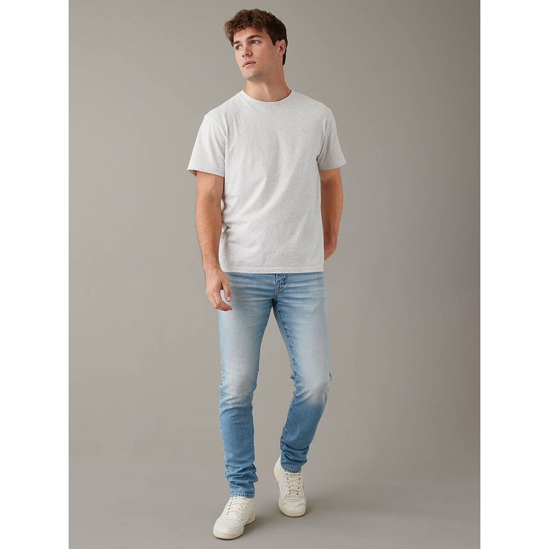 American Eagle Men Blue Air Flex+ Athletic Skinny Jeans (32 x 34)