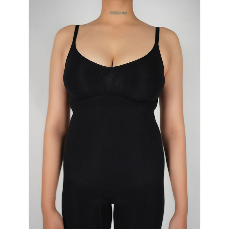Theater Mid Thigh Body Shaper With Bust Black (XS)